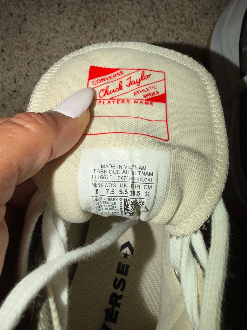 Converse Women's Low-Top Canvas Sneakers in Cream with Red Logo